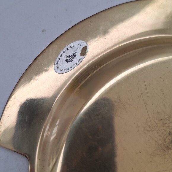 Vintage Brass Coin Dish: property of Grandpa Black Lettering - Picture 4 of 7